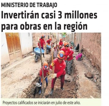 sinfronteraspuno Diario Sin Fronteras (Puno)
14/05/2019
El Ministerio de Trabajo y Promoción del Empleo (MTPE) a través de “Trabaja Perú”, priorizó la ejecución de 14 proyectos.
Lee la nota completa aquí.…