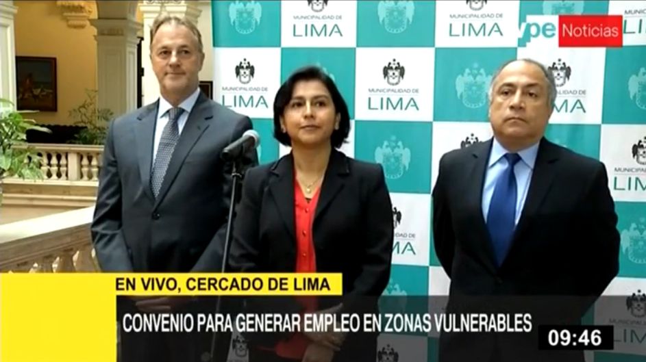 canalip trabajaperu junio2019 IP Noticias
24/06/2019
La ministra de Trabajo, Sylvia Cáceres, y el alcalde de Lima, Jorge Muñoz, firmarán un convenio para generar empleos en zonas de alta vulnerabilidad.
Mira el video aquí.…