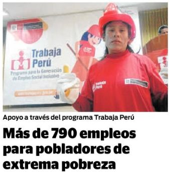 correo huancayo trabajaperu 13junio2019 Correo (Huancayo)
13/06/2019
Más de 790 empleos temporales se ofrecerán en 8 distritos de la región Junín, para pobladores de extrema pobreza, esto tras el convenio que firmó el programa Trabaja Perú…