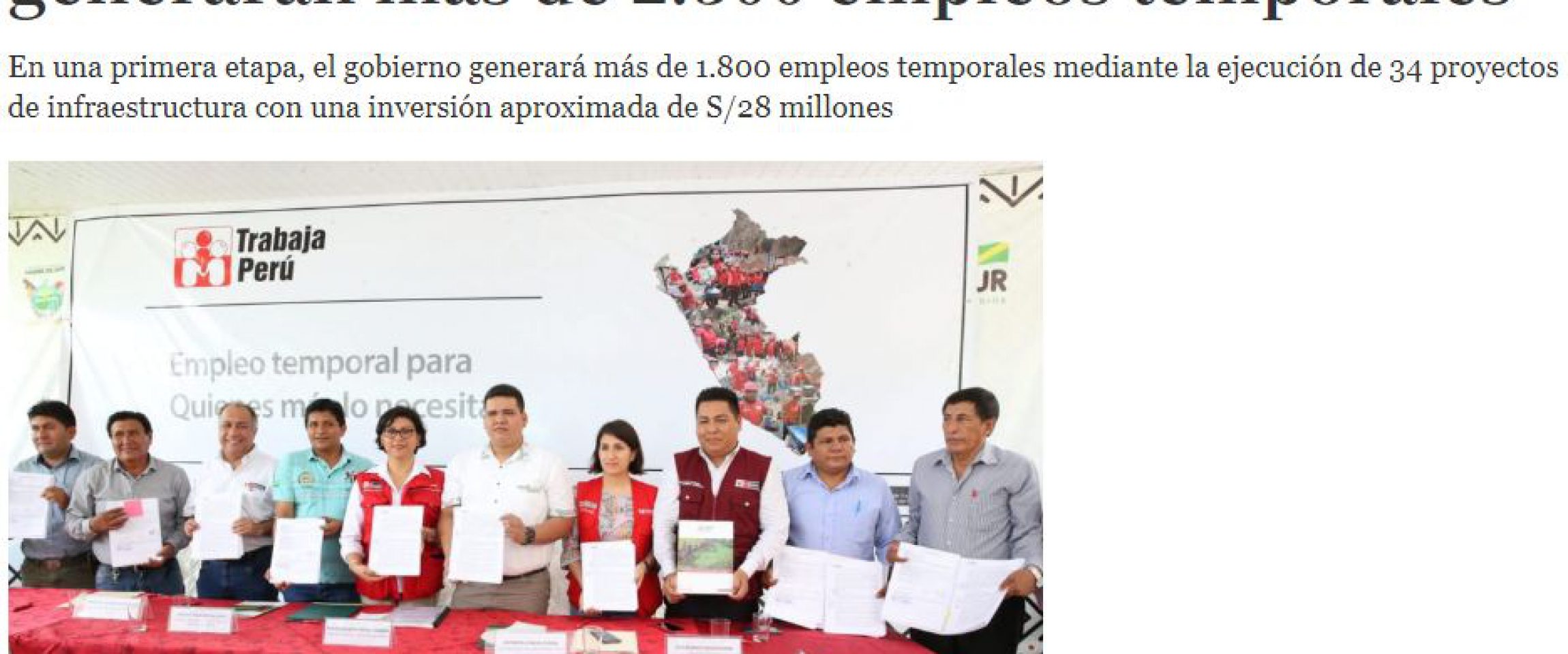 El Comercio

24/10/2019

En una primera etapa, el gobierno generará más de 1.800 empleos temporales mediante la ejecución de 34 proyectos de infraestructura con una inversión aproximada de S/28 millones.

Puedes leer aquí…