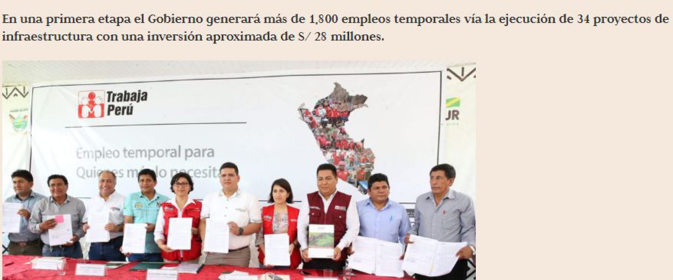 Gestión

24/10/2019

En una primera etapa el Gobierno generará más de 1,800 empleos temporales vía la ejecución de 34 proyectos de infraestructura con una inversión aproximada de S/ 28 millones.

Puedes leer aquí…