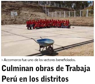 jornada trabajaperu2019 octubre Jornada (Ayacucho)
16/10/2019
Cerca de 40 empleos temporales fueron generados a través de la construcción de una losa deportiva multiuso en la localidad de Accomarca.
Puedes leer aquí la nota completa.…
