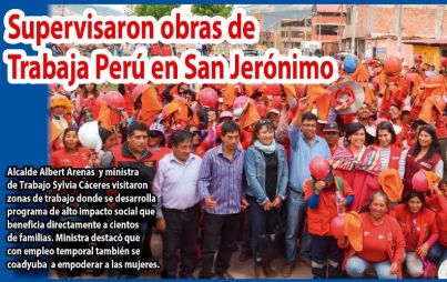 diario trabajaperu2019 noviembre cusco El Diario (Cusco)
15/11/2019
Ministra de Trabajo y Promoción del Empleo, Sylvia Cáceres, conjuntamente con el alcalde jeronimiano, Albert Arenas, supervisaron obras en ejecución de Trabaja Perú.
Puedes leer la nota completa aquí.…