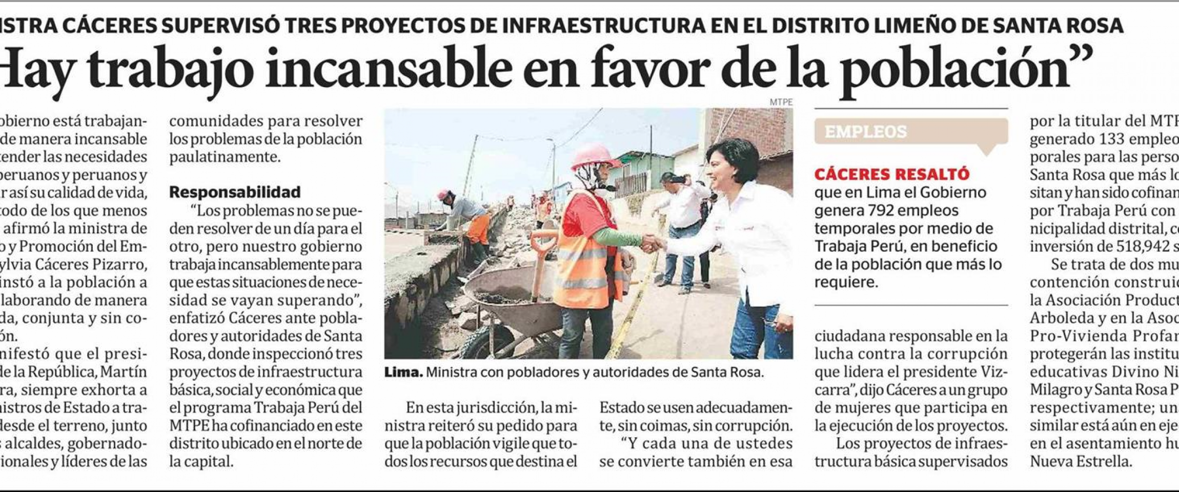 peruano trabajaperu2019 El Peruano
22/11/2019
El Gobierno está trabajando de manera incansable para atender las necesidades de los peruanos y peruanos y mejorar así su calidad de vida, sobre todo de los que menos…