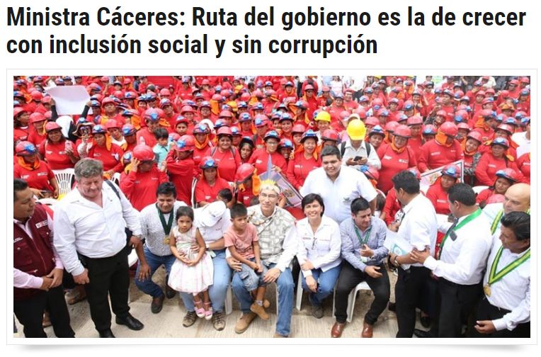 cronica viva trabajaperu2019 diciembre Crónica Viva
05/12/2019
La ruta del gobierno es la del crecimiento económico con inclusión social y sin corrupción, afirmó hoy la ministra de Trabajo y Promoción del Empleo, Sylvia Cáceres, al dar…