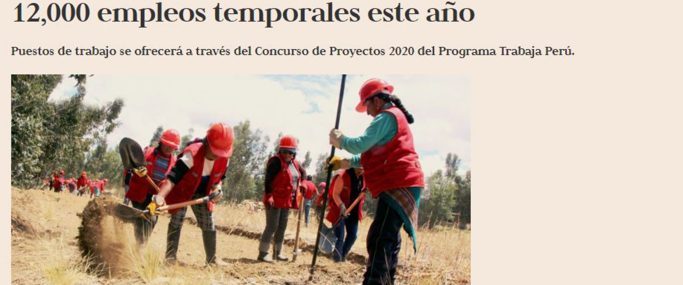 gestion trabajaperu2020 Gestión
12/01/2020
El Ministerio de Trabajo y Promoción del Empleo (MTPE) lanzó las bases del Concurso de Proyectos 2020 del Programa Trabaja Perú, por el cual se prevé generar cerca de 12…