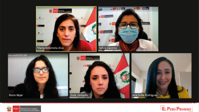 Mesa_de_trabajo_webinar El Ministerio de Trabajo y Promoción del Empleo (MTPE) y el Ministerio de Economía y Finanzas (MEF) organizan el diálogo virtual (webinar) “Trabaja Perú en el marco del DU N°…